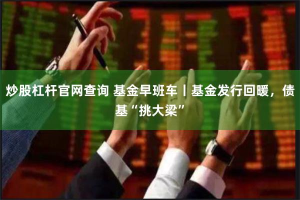 炒股杠杆官网查询 基金早班车丨基金发行回暖，债基“挑大梁”