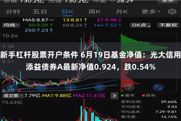 新手杠杆股票开户条件 6月19日基金净值：光大信用添益债券A最新净值0.924，跌0.54%