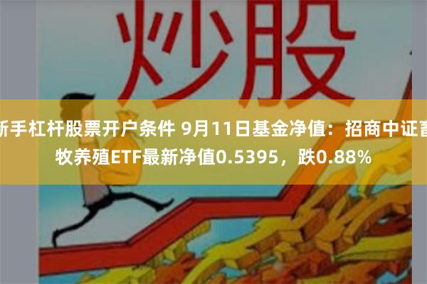 新手杠杆股票开户条件 9月11日基金净值：招商中证畜牧养殖ETF最新净值0.5395，跌0.88%
