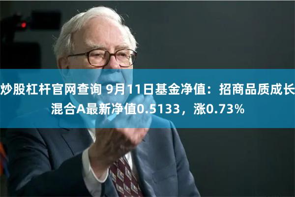 炒股杠杆官网查询 9月11日基金净值：招商品质成长混合A最新净值0.5133，涨0.73%