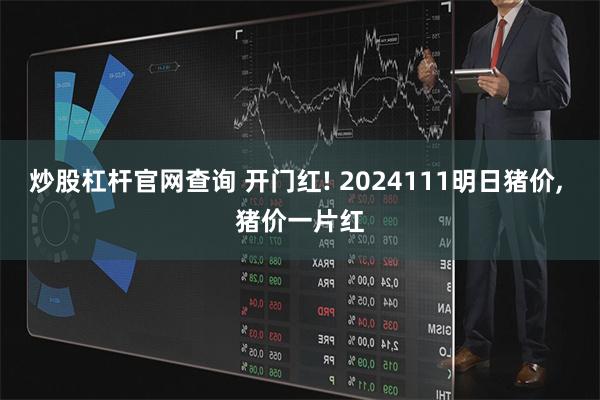 炒股杠杆官网查询 开门红! 2024111明日猪价, 猪价一片红