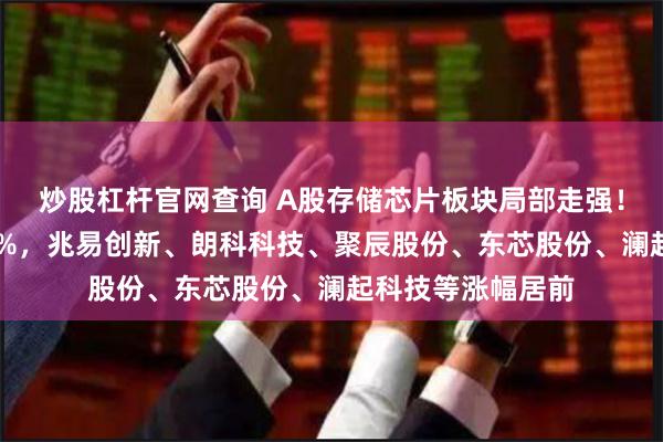 炒股杠杆官网查询 A股存储芯片板块局部走强！普冉股份涨超15%，兆易创新、朗科科技、聚辰股份、东芯股份、澜起科技等涨幅居前